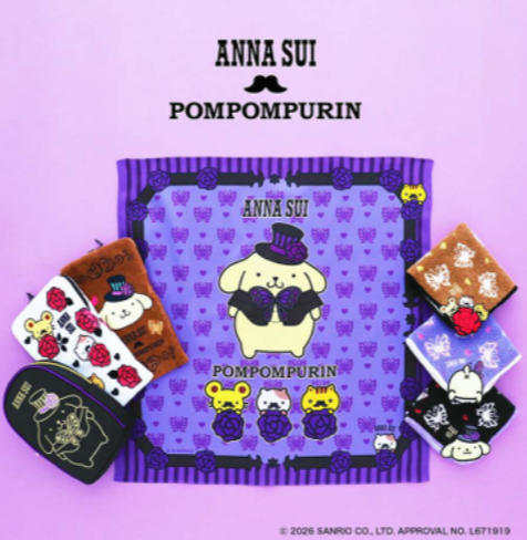 ポムポムプリン、デビュー 30周年✨ANNA SUI とのスペシャルコラボレーションアイテムが登場♡