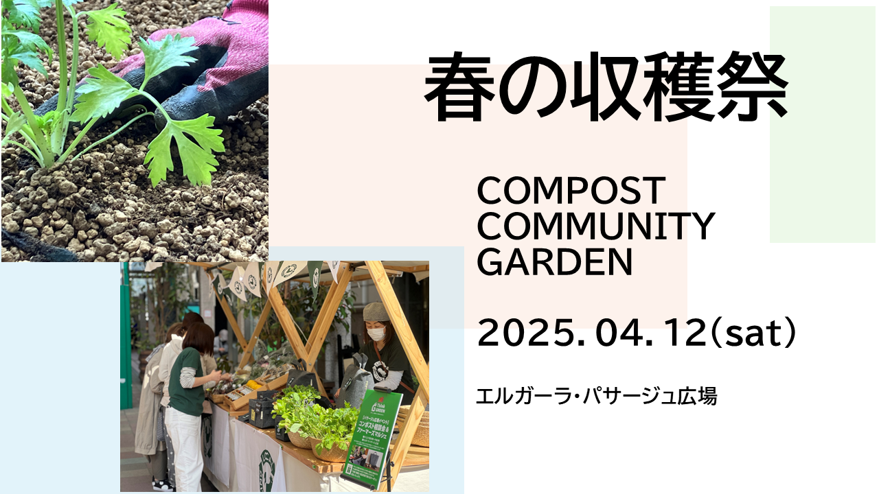 春の収穫祭やります！🥬　パサージュ広場コンポストコミュニティガーデン