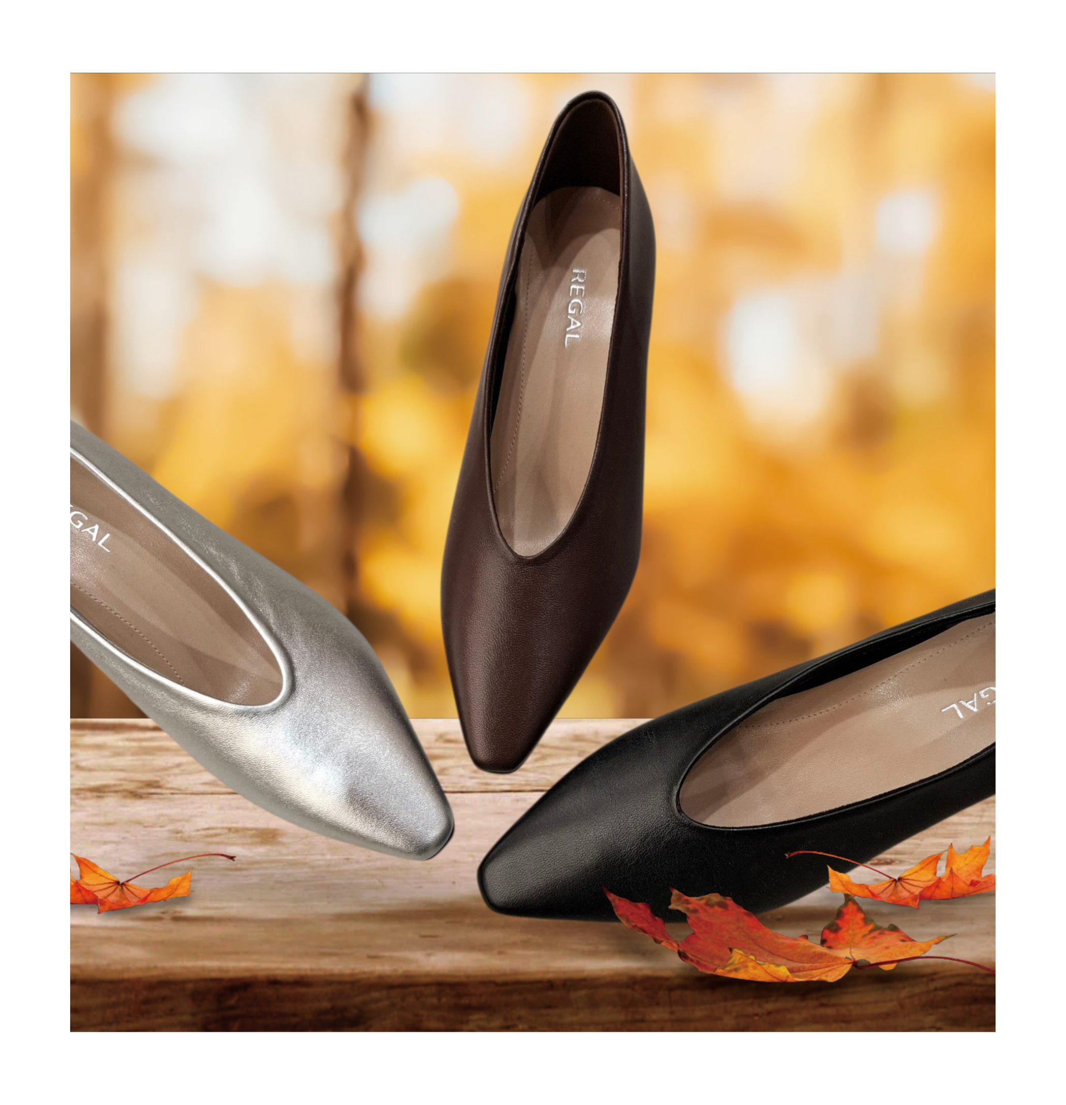 スッキリ細見えカバードパンプス☆REGAL