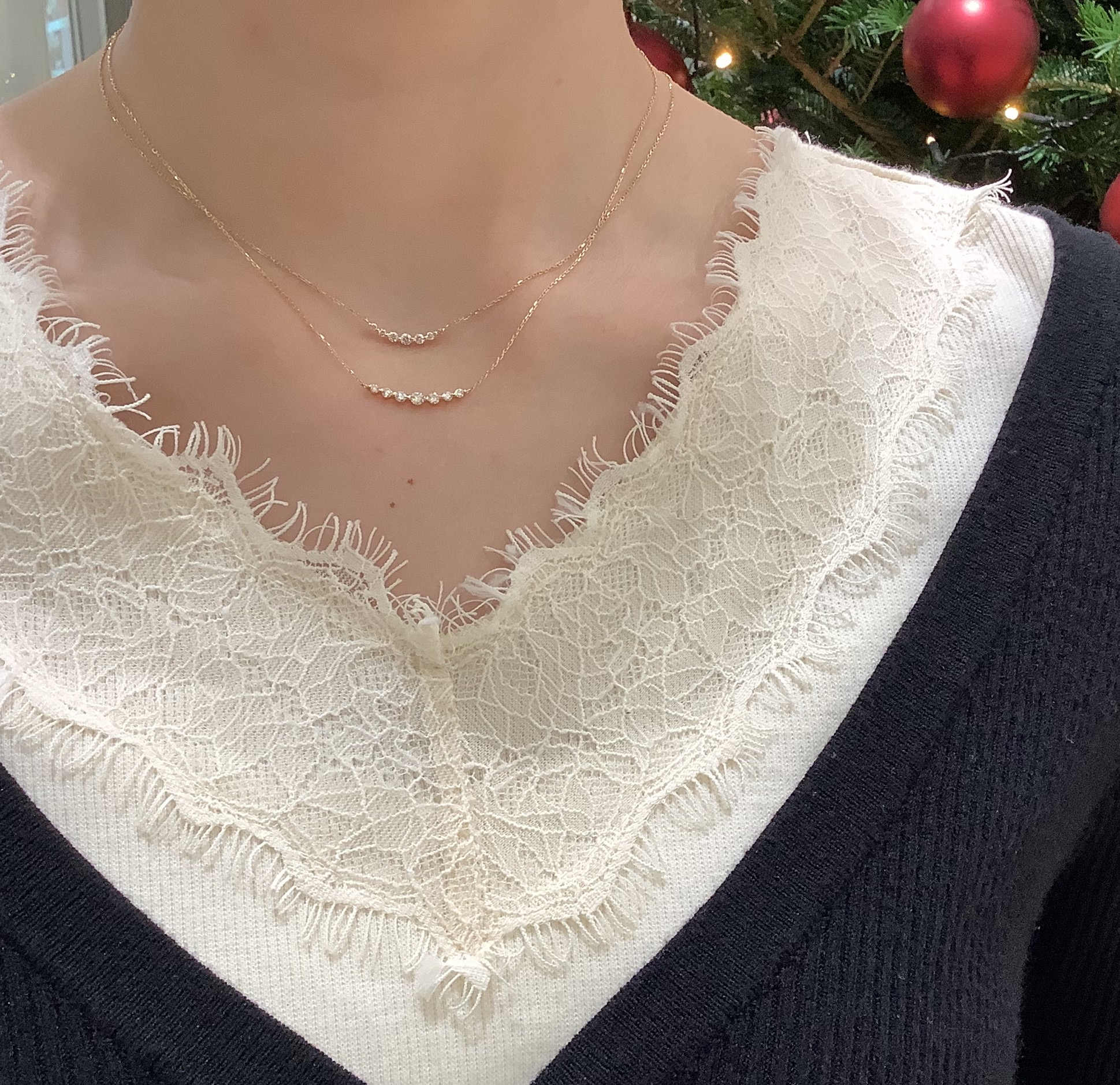 【agete】 Christmas gift⁎⁺˳〜横並びネックレス〜