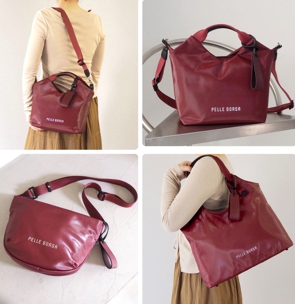 【PELLE BORSA】👜👛新色！ボルドー系の大人な『マルーン』カラーが登場
