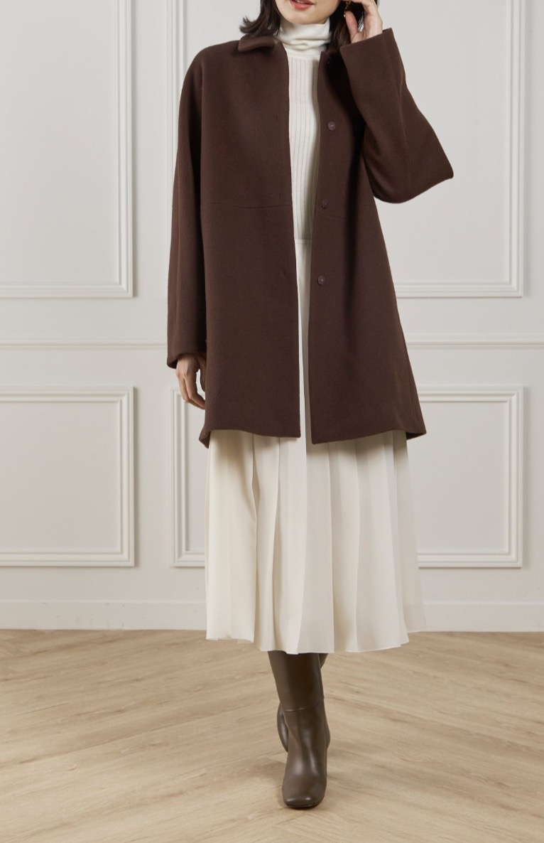 ステンカラーコート　　7-ID