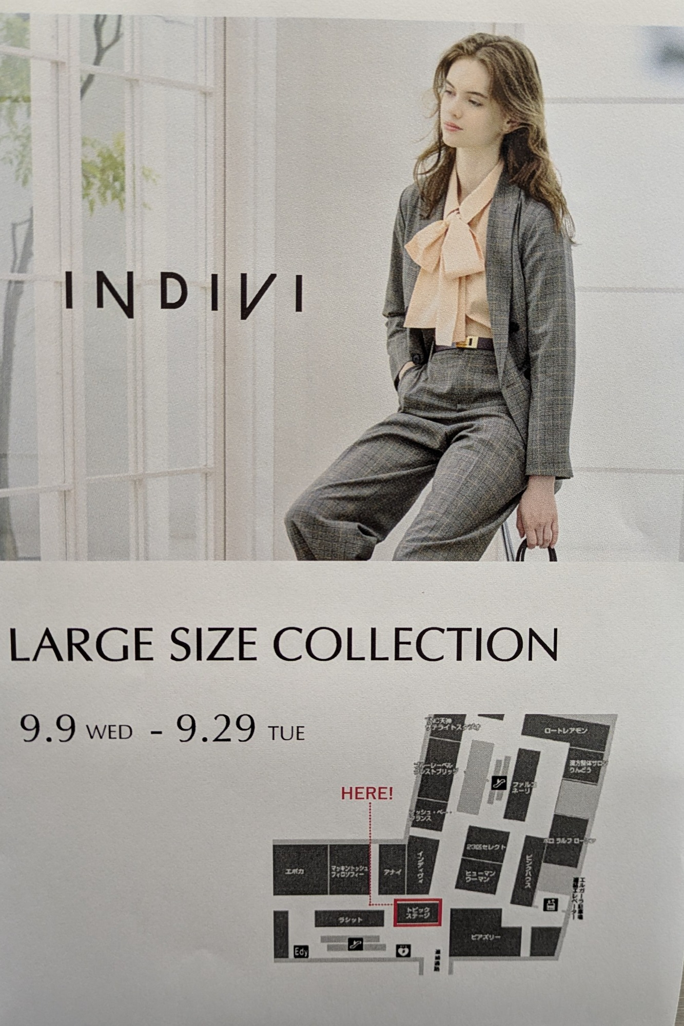 ◆INDIVI◆ ラージサイズコレクション POPUP　第2弾‼️
