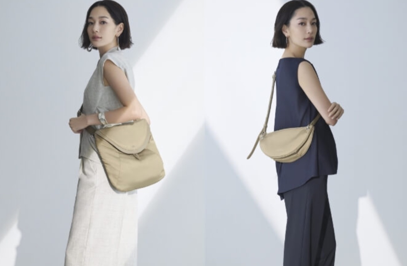大人の装いにマッチする “MANACO”のナイロンバッグ
