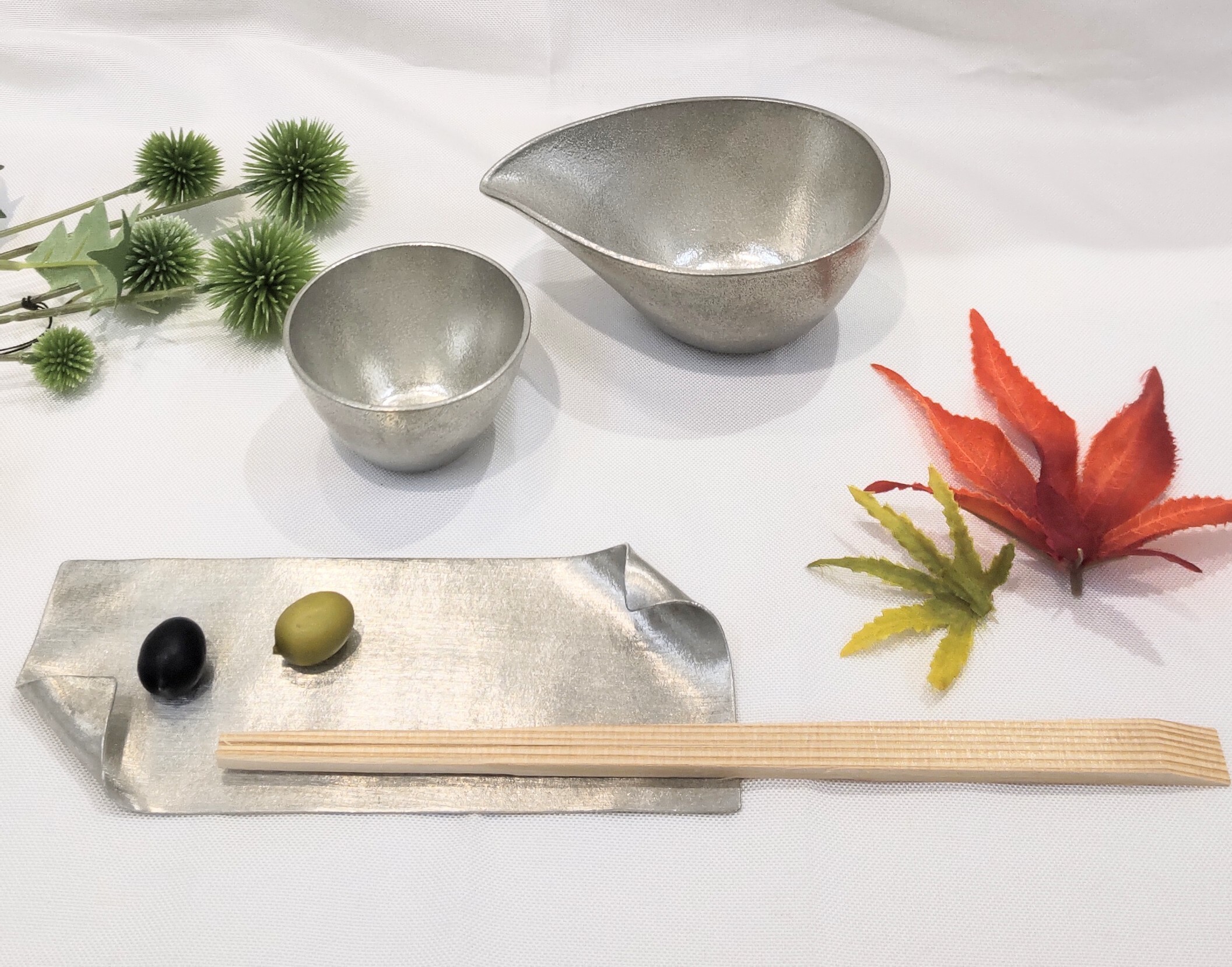 能作の錫の器で、美味しくお酒をいただく❣