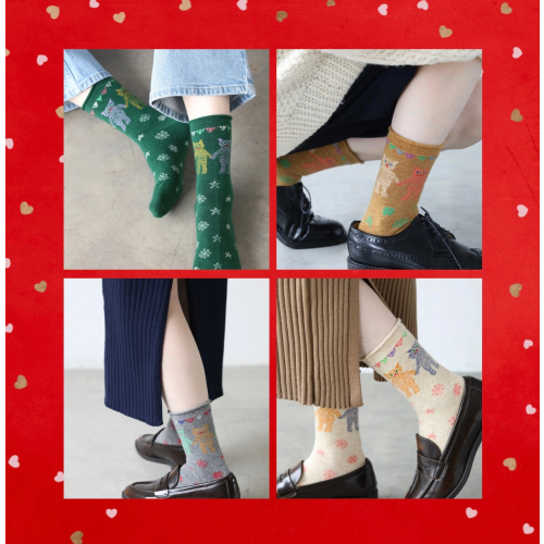 HAPPY HOLIDAYSロールショートソックス