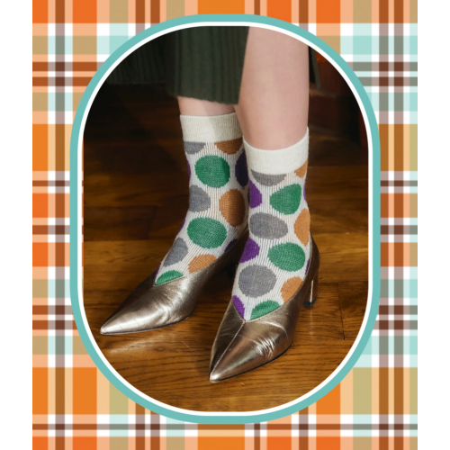 ジャカードドットソックス