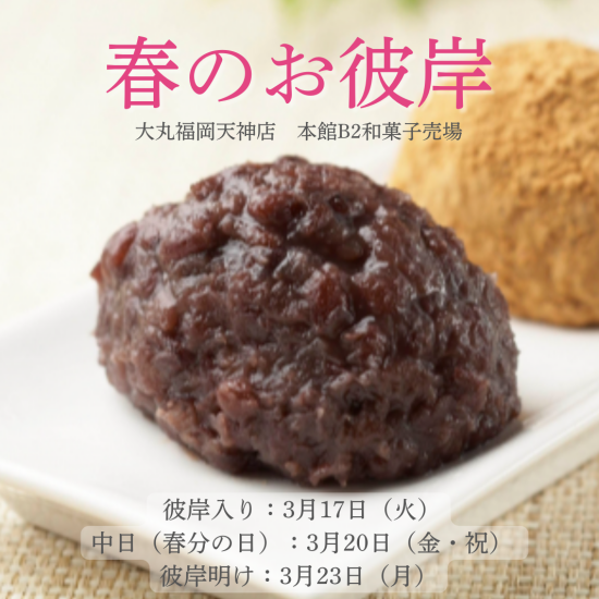 【2026年 春のお彼岸】ぼたもち・おはぎ🌸