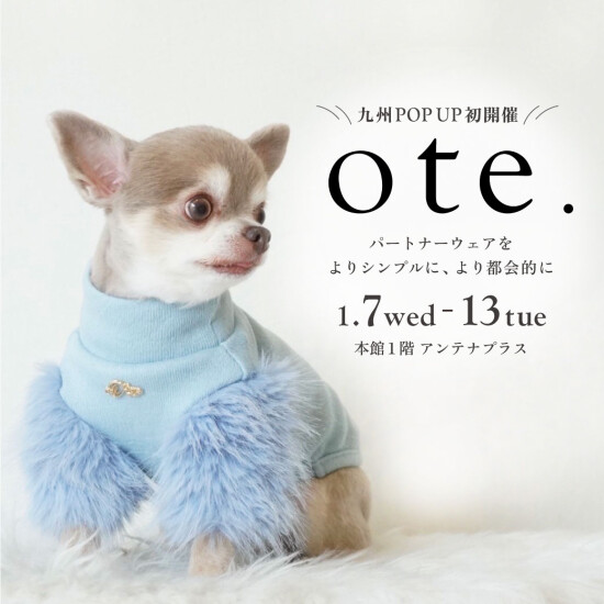 九州初開催！　ote. （オテ）POPUP