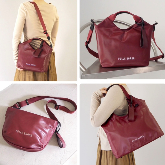 【PELLE BORSA】👜👛新色！ボルドー系の大人な『マルーン』カラーが登場