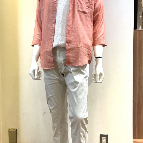 🧡💙カラー七分袖シャツ💜🩶