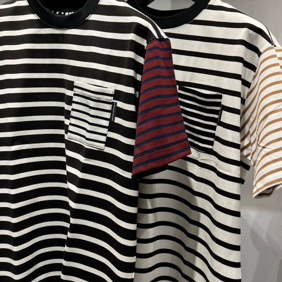 コットン配色ボーダーシャツ 新色入荷！