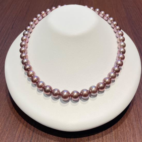 淡水パープルネックレスのご紹介🐚