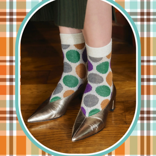 ジャカードドットソックス